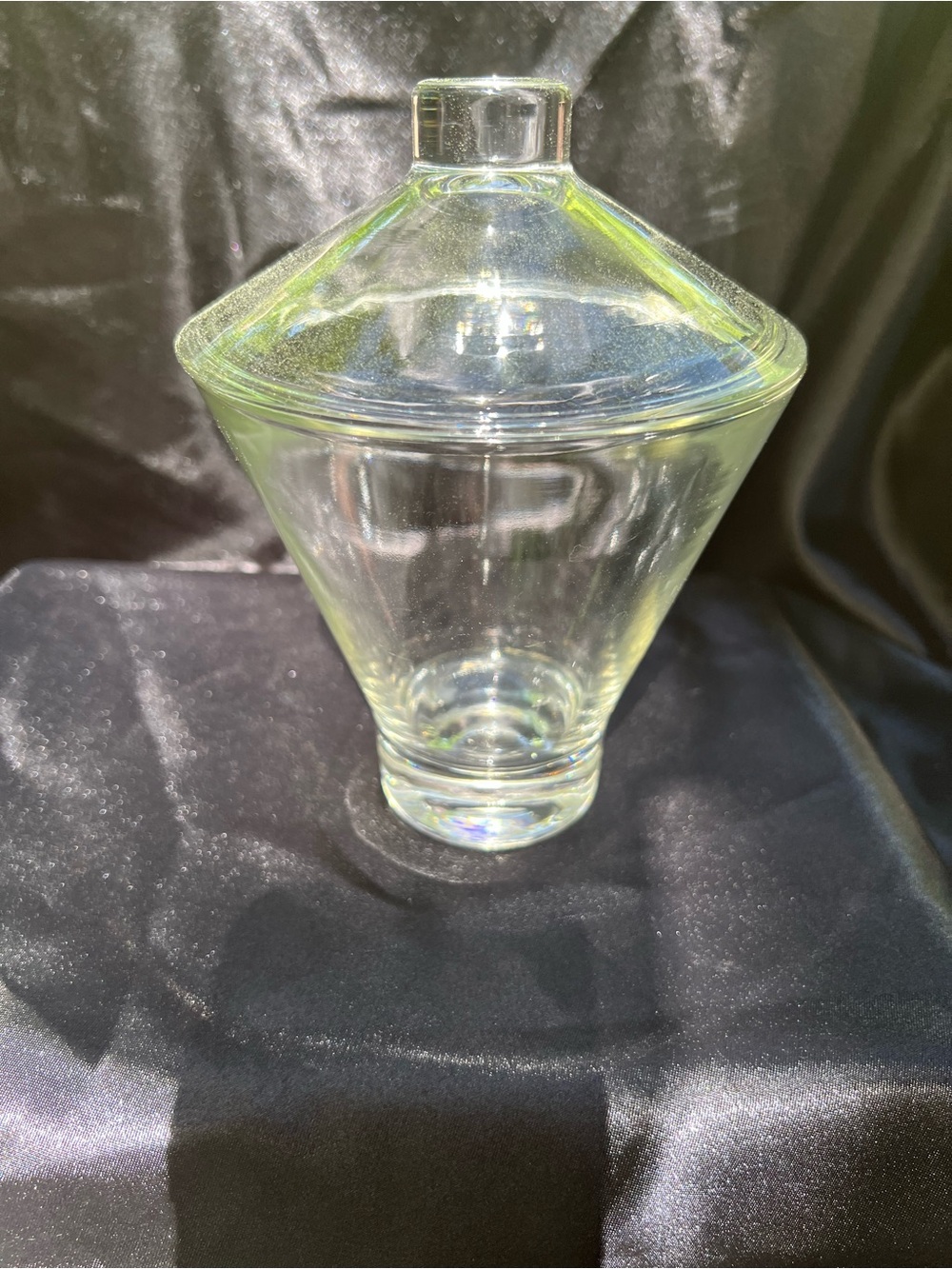 Clear Glass Lidded Candy Dish